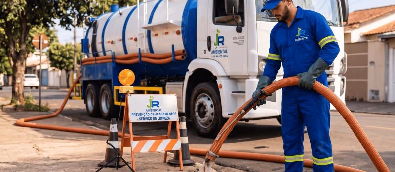 Prevenção de alagamentos: limpeza de galerias pluviais