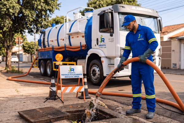 Prevenção de alagamentos: limpeza de galerias pluviais